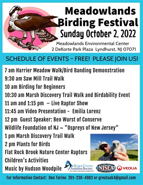 Meadowlands Birding Festival This Sunday Oct 2 Rain Or Shine The