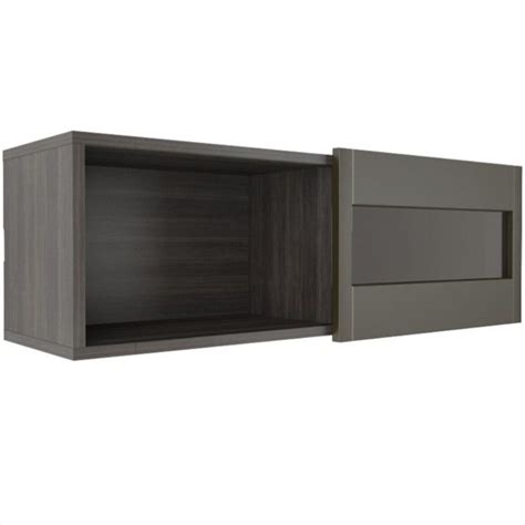 It is a tall espresso bookcase that separates into two sections. Nexera Nuance Wall Shelf with Sliding Door in Espresso ...