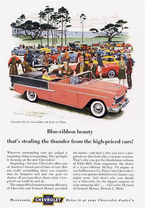 1955 Chevy Auto Brochures Car Ads 1955 Chevy Bel Air Retro Cars