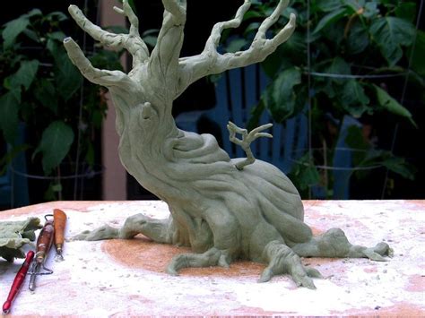 Clay Tree Pottery Sculpture Sculpture Clay Ceramic Pottery Human