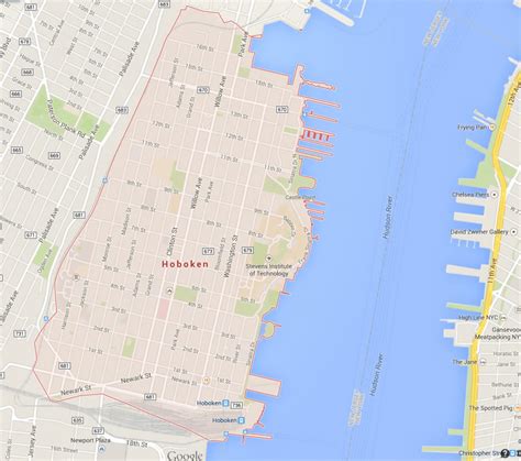 Hoboken New Jersey Map