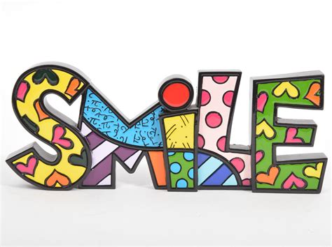 Lot Romero Britto Smile Word Art