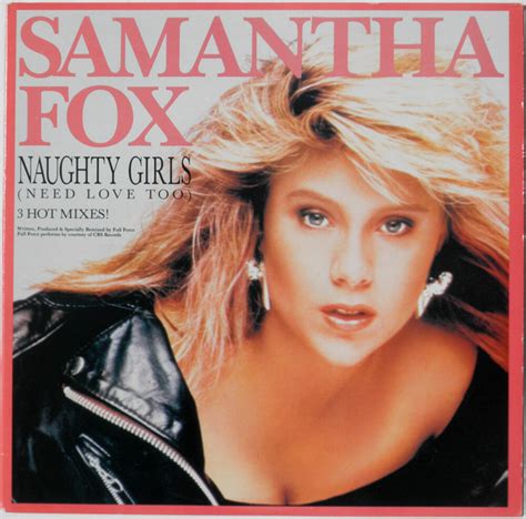 Samantha Fox Naughty Girls Need Love Too I Surrender To The Spirit Of The Night 1987