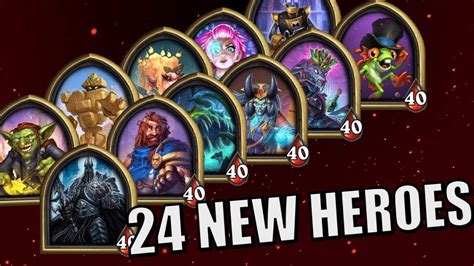 Hearthstone Battlegrounds All 24 Heroes Exclusive Cards Youtube