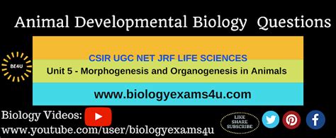 Csir Life Sciences Animal Developmental Biology Questions Unit 5