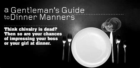 A Gentlemans Guide To Dinner Manners