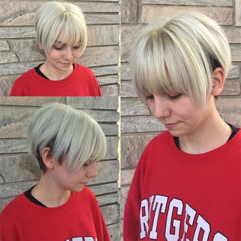Stacked bobs with bangs are sultry and sensual. 50 Classy Short Bob Haircuts and Hairstyles with Bangs