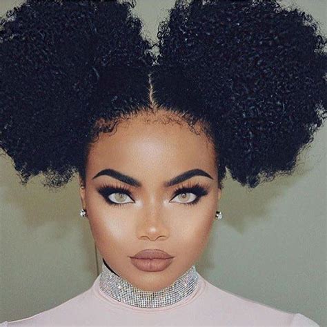 Afro Puffs Brittanieevans Afro Hairstyles Straight Hairstyles Curly