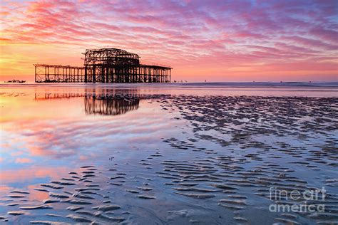 Sunrise Over The West Pier Brighton Photograph By Andrew Ray Fine