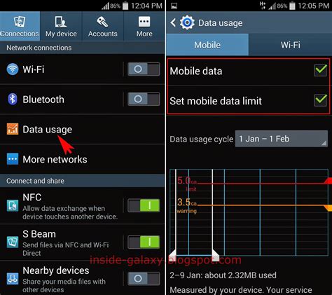 Inside Galaxy Samsung Galaxy S4 How To Set Mobile Data Limit In