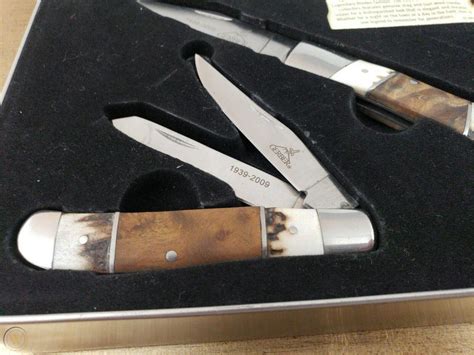 Gerber 70th Anniversary 2 Knife Set 1939 2009 Tin Display Case With Co