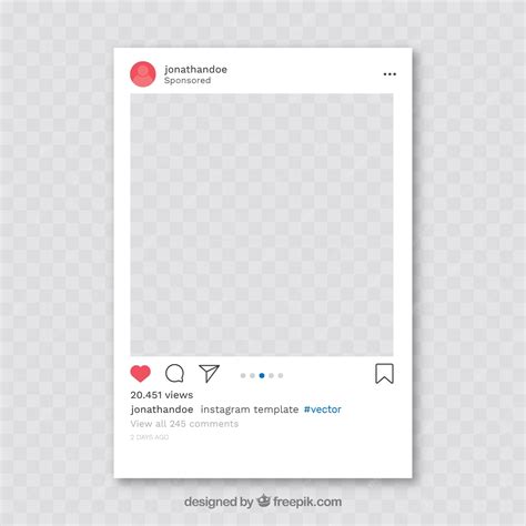 Premium Vector Instagram Post With Transparent Background