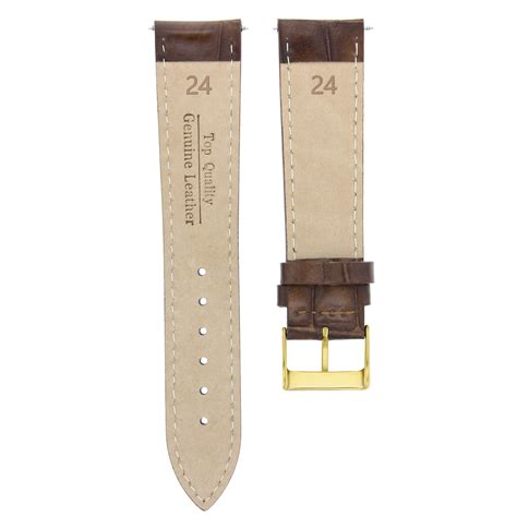 24mm Leather Watch Strap Band For Omega Seamaster Railmaster Light
