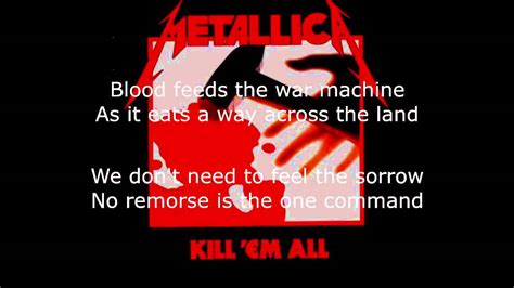 Metallica No Remorse Lyrics Hd Youtube