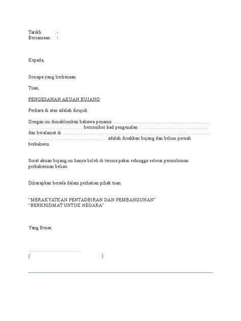 Contoh dan panduan disertakan untuk penulisan surat akuan yang mudah! Contoh Surat Akuan Bujang Kelantan - Kumpulan Contoh Surat dan Soal Terlengkap