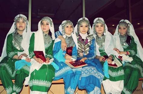 Hazara Girls In Traditional Costumes Central Afghanistan Hazara