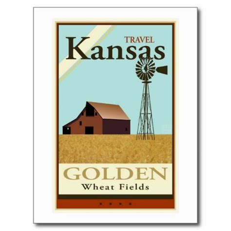 Travel Kansas Postcard Zazzle Postcards Online Postcard Kansas