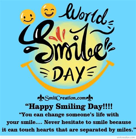 World Smile Day Quotes Messages Wishes Images