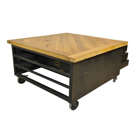 I left the cabinet upside down while it dried so it wouldn't disturb the placement of the legs. Industrial Square File Cabinet Coffee Table, circa 1930 ...