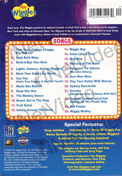 The Wiggles Wiggledancing Live In The Usa On Dvd Movie