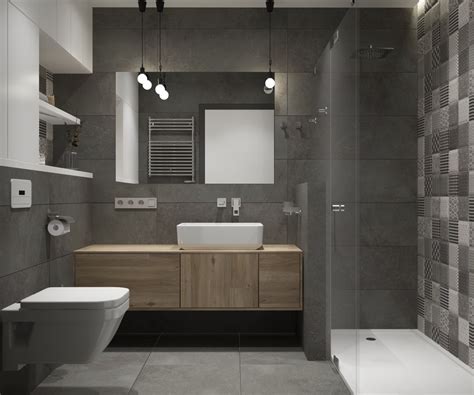 Featuring benjamin moore's moonshine pale gray shade, this spacious bathroom by soucie horner uses layers of white and gray to keep the decor classic, timeless, and traditional. Gray Bathroom Ideas - Opt for Wooden Vanity - Best Grey ...