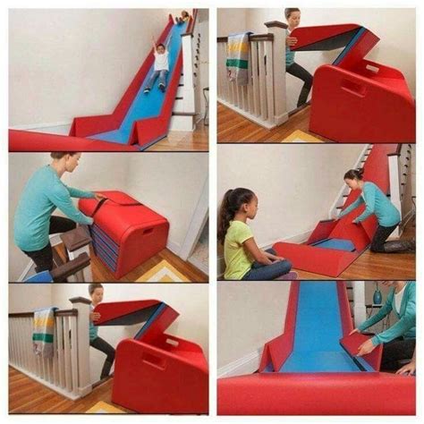 Much Better Then The Cardboard Box We Used Stair Slide Indoor Slides