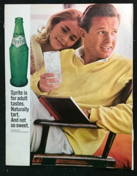 Sprite Soda Color Print Ad Sprite Is For Adult Tastes 1964 7