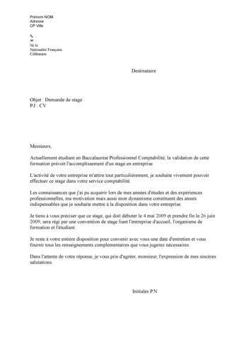 Lettre de motivation stage 2nd bac pro eleec - laboite-cv.fr