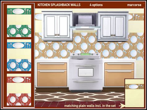 The Sims Resource Kitchen Splashback Wallsmarcorse