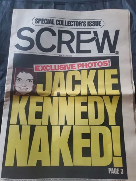 Screw Magazine Newspaper Jackie Kennedy Naked Linda Lovelace Onassis Picclick