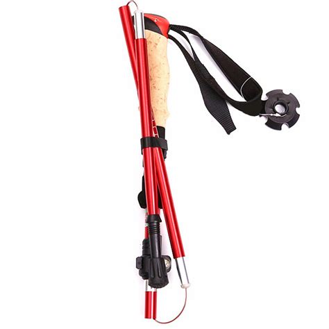 3 Sections Foldable Trekking Poles Aluminium Alloy Folding Trail Running Hiking Canes Pole