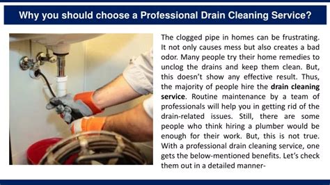Ppt Why You Should Choose A Professional Drain Cleaning Service