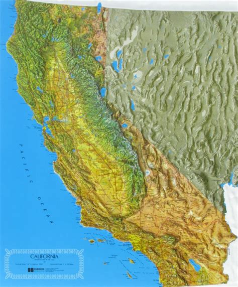 Raised Relief Maps Of California California Raised Relief Map