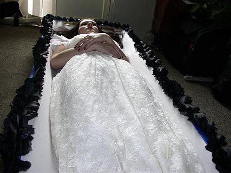 Women in casket.
