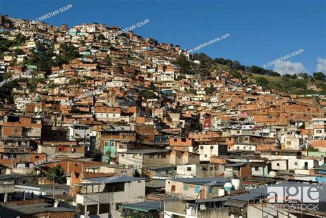Shanty Town Caracas Bolivarian Republic Of Venezuela South America