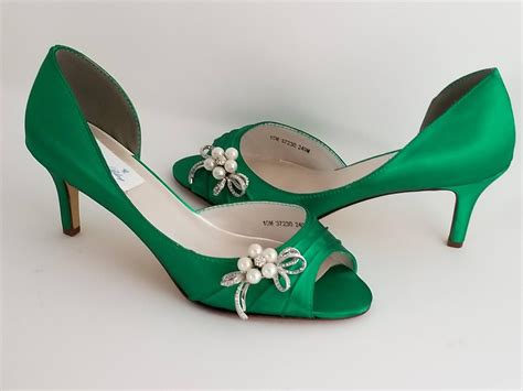 Emerald Green Bridal Shoes Emerald Green Wedding Shoes With Etsy