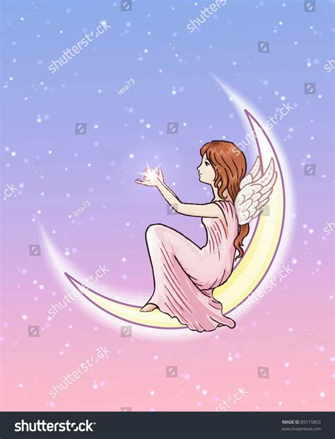 Free Photo Angel On Moon Angel Angelic Cute Free Download Jooinn