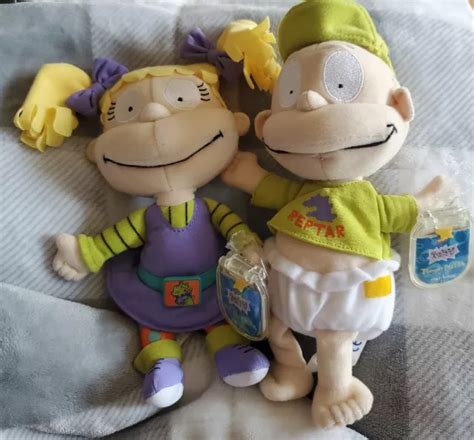 Rugrats Tommy Pickles And Angelica Pickles Star Beans Plush 9 Inch 1998 Mattel 1196 Picclick