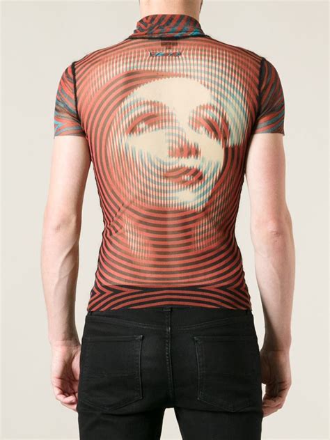 Jean pascale kariertes hemd herren langarm shirt baumwolle gr. Jean Paul Gaultier Sheer Printed T-Shirt for Men - Lyst