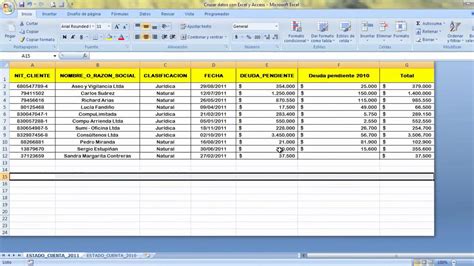 Como Crear Una Planilla De Datos En Excel Desmontaje Autom Tico