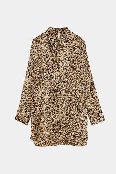 Image Of Leopard Print Shirt From Zara Fabric Print Design Flowy