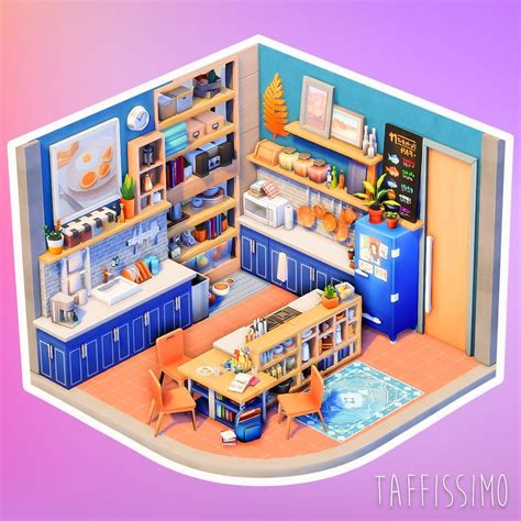 90s Sitcom Kitchen Sims 4 Dollhouse Sims Sims House Design Sims House