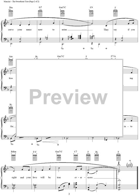 The Sweetheart Tree Sheet Music For Pianovocalchords Sheet Music Now