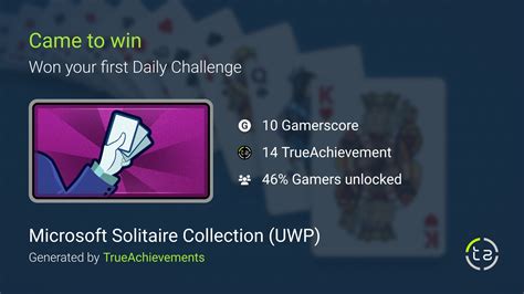Came To Win Achievement In Microsoft Solitaire Collection Uwp