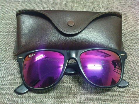 Vintage Bausch And Lomb Rayban Sunglasses Sold Ray Ban Wayfarer Ii Matte Black G 15 Purple