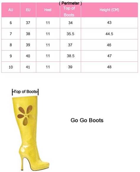 Yellow Go Go Boots Shoes And Boots Accessories Themes Costumes Au