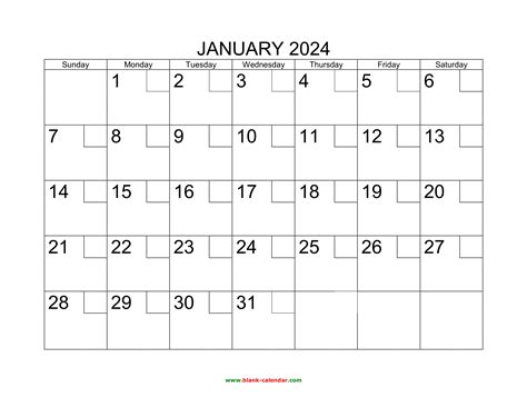Free Download Printable Calendar 2024 With Check Boxes