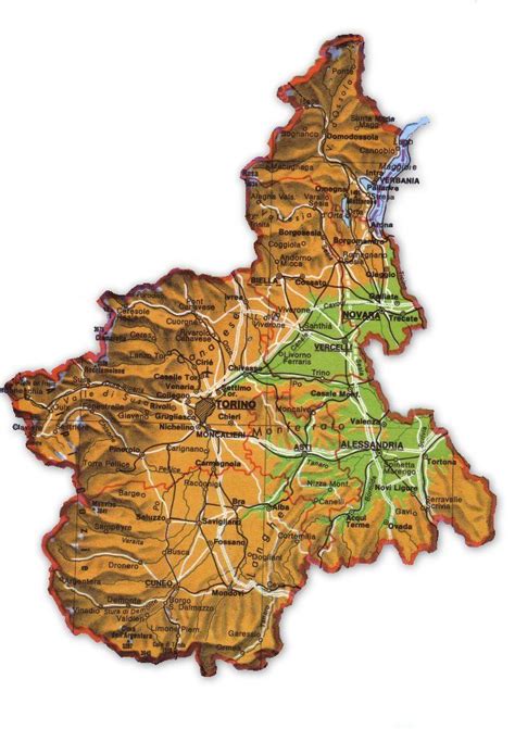 Cartina Del Piemonte Geografia Immagini