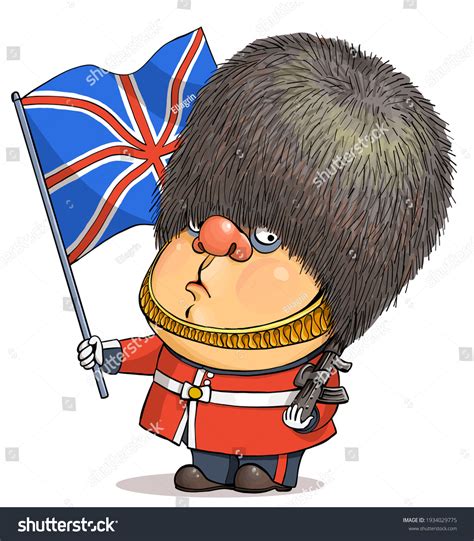 Funny Cartoon Vector Illustration Cute British Stock Vector Royalty