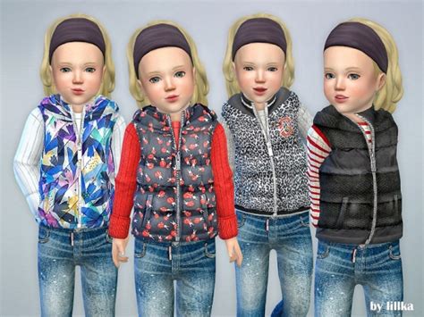 The Sims Resource Sleeveless Jacket For Toddler By Lillka • Sims 4
